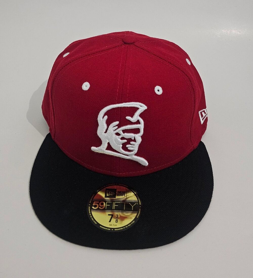 Fitted Hawaii Kamehameha Red Black New Era 59Fifty Hat Size 7 3/8 Cap Hawaiian